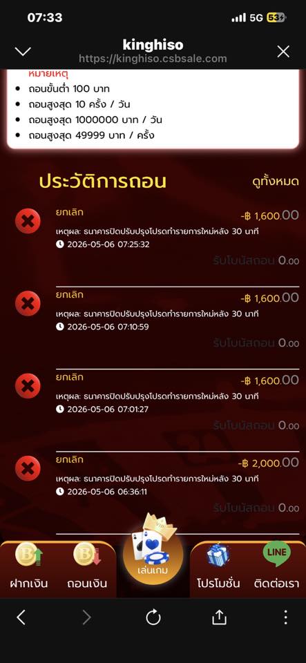 ประจานเว็บโกง KHISO KINGHISO